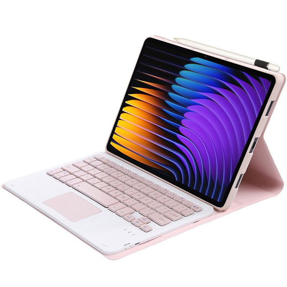 Tastatura pentru Xiaomi Pad 7 / Xiaomi Pad 7 Pro, TouchPad, roz