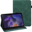 Husă cu clapetă pentru Samsung Galaxy Tab A8 10.5 SM-X200 SM-X205, flower, verde