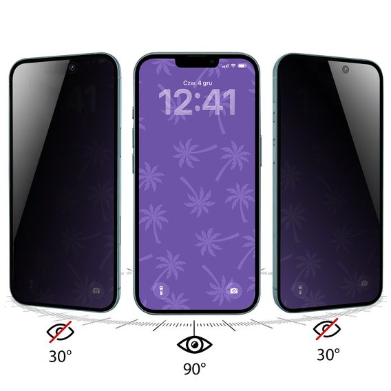 Sticlă temperată Shy Palm Privacy pentru iPhone 13 Pro Max