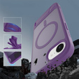 Husă pentru iPhone 16E, Kickstand Matt Case, pentru MagSafe, violet