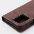 Cu clapetă pentru Motorola Moto G54 5G, Card Slot, maro