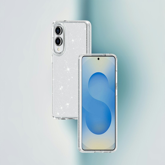 Huse pentru Samsung Galaxy S25 Edge, Glittery Powder, transparentă
