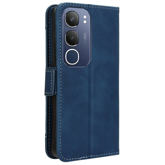 Cu clapetă pentru Vivo Y19s, Card Slot, albastru închis