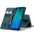 Husa CASEME pentru Xiaomi Redmi Note 8 Pro, Leather Wallet Case, turquoise
