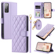 Husă cu clapetă pentru Samsung Galaxy S20 FE, Rhombus Crossbody Leather, violet