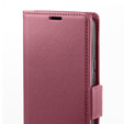 Husă pentru Motorola Edge 50 Pro, ERBORD Glossy Litchi, portofel cu clapetă, roșu