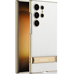 Husă pentru Samsung Galaxy S24 Ultra, Electro Frame din piele, cu suport, negru