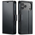 Carcasă de portofel Litchi lucioasă pentru iPhone 17 Pro Max