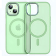Husă pentru iPhone 15, pentru MagSafe, ERBORD Matt Case, verde + sticlă pentru ecran
