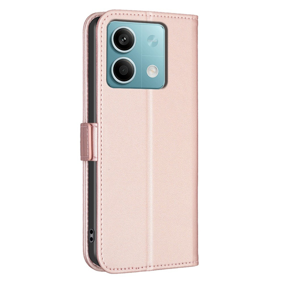 Husa cu clapetă pentru Xiaomi Redmi Note 13 5G, BINFEN Wallet, roz