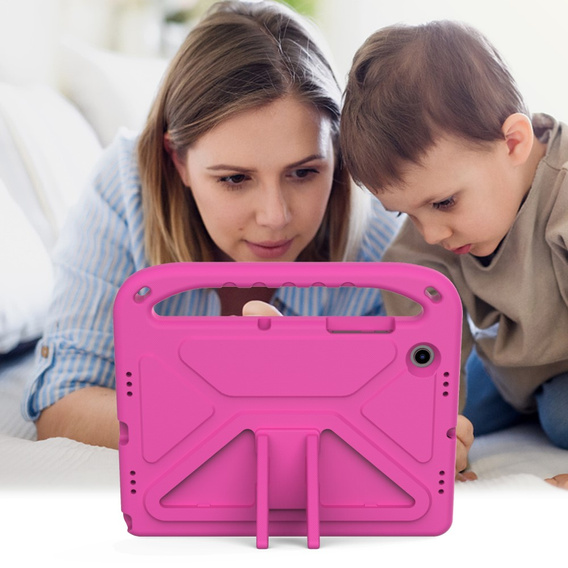 Husă pentru copii pentru Samsung Galaxy Tab A8 10.5, husă pentru copii cu mâner, roz
