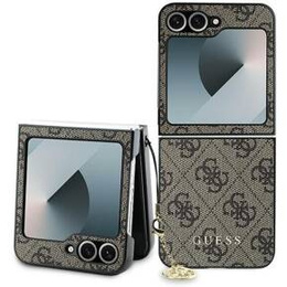 GUESS Huse pentru Samsung Galaxy Z Flip7 FE / Z Flip6, 4G Charms Collection Hardcase, maro