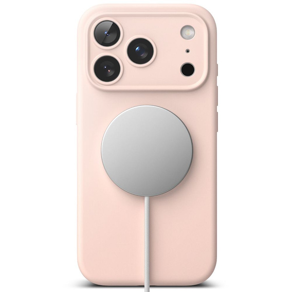 Carcasă Ringke pentru iPhone 17 Pro Max, Silicone Magnetic MagSafe, Pink Sand