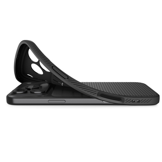 Carcasă Spigen Liquid Air pentru iPhone 17 Pro, negru mat