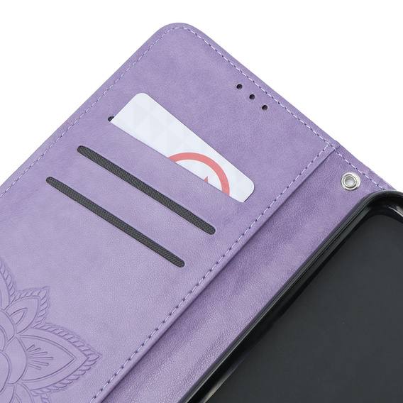 Cu clapetă pentru Xiaomi Poco F6 Pro, Butterfly, violet