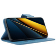 Cu clapetă pentru Xiaomi Poco F6 Pro, Butterfly, albastru