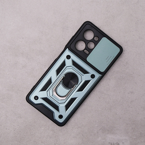 Husă blindată pentru Xiaomi Poco X5 Pro 5G, CamShield Slide, verde