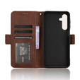Cu clapetă pentru Samsung Galaxy A16, Card Slot, maro