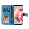 Cu clapetă pentru Xiaomi Redmi Note 12 4G, Mandala Flower, albastru