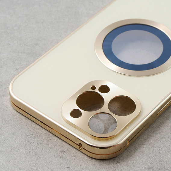 Husă pentru iPhone 13 Pro Max, Dual Glass, pentru Magsafe, de aur
