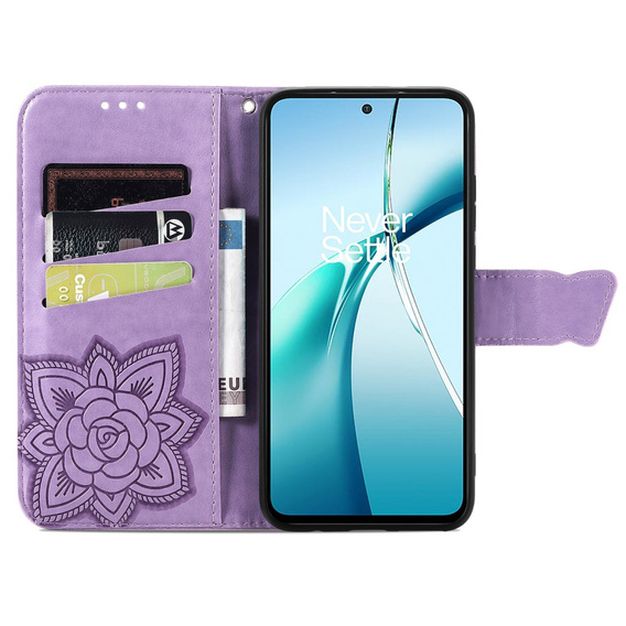 Cu clapetă pentru Samsung Galaxy S25 Edge, Butterfly, violet