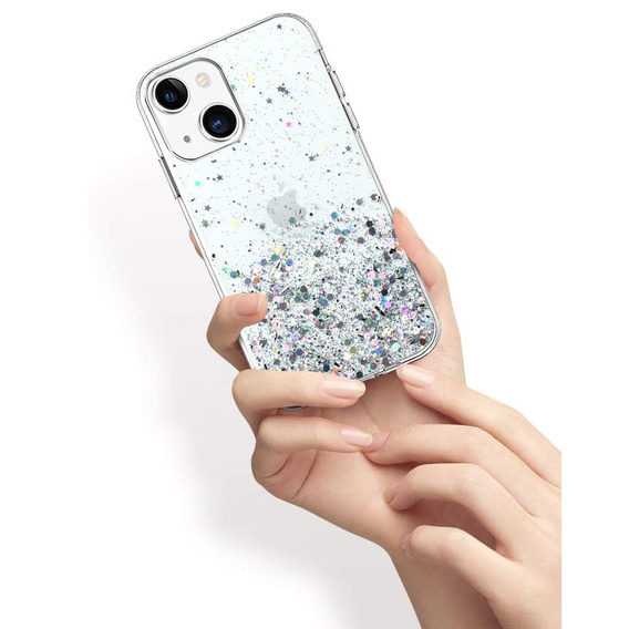 Huse pentru iPhone 13 Mini, Glittery, albastru