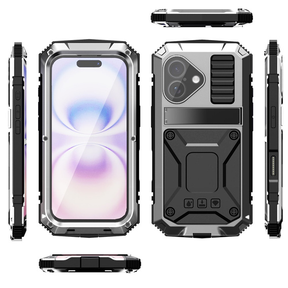Husă R-JUST cu suport și sticlă încorporată pentru iPhone 17