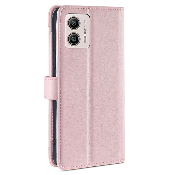 Cu clapetă pentru Motorola Moto G53 5G/ G23 4G/ G13 4G, Wallet Zipper Pocket, negru