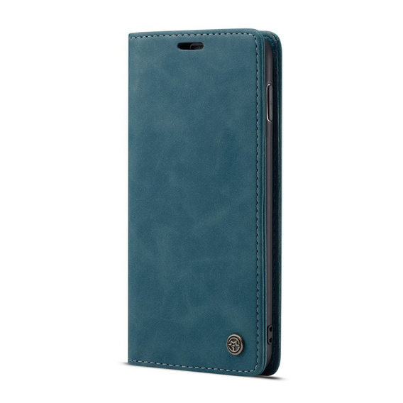 Husa CASEME pentru Samsung Galaxy S10, Leather Wallet Case, albastru