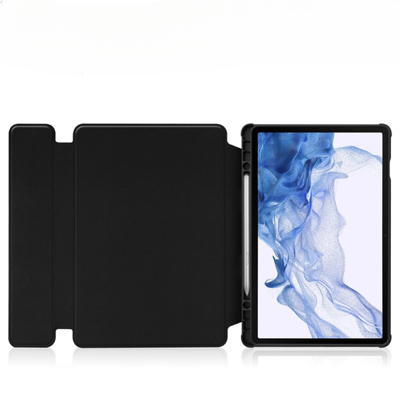Husă pentru tastatură pentru Samsung Galaxy Tab S9, Rotary 360° Leather, negru