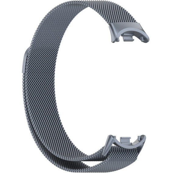 Brățară milaneză cu brățară cu carcasă pentru Xiaomi Smart Band 10 / 9 / 8, gri