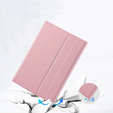 Carcasă + tastatură iPad 10.2 7/8/9 gen 2019/2020/2021, Keyboard Cover Pen Slot, roz rose gold
