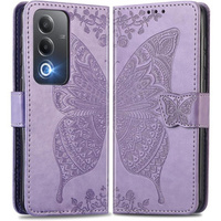 Cu clapetă pentru Oppo A80, Butterfly, violet