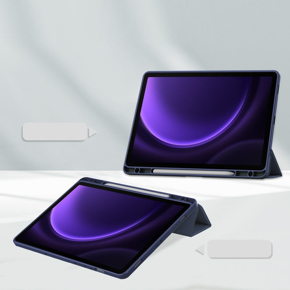 Husă pentru Samsung Galaxy Tab S10 Lite / S10 FE / S9 FE, Smartcase Hybrid, cu spațiu pentru stylus, albastru închis