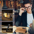 Husă pentru Samsung Galaxy A16, ERBORD Vintage, portofel cu clapetă, maro
