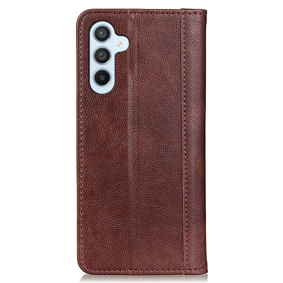 Huse pentru Samsung Galaxy A55 5G, Wallet Litchi Leather, maro