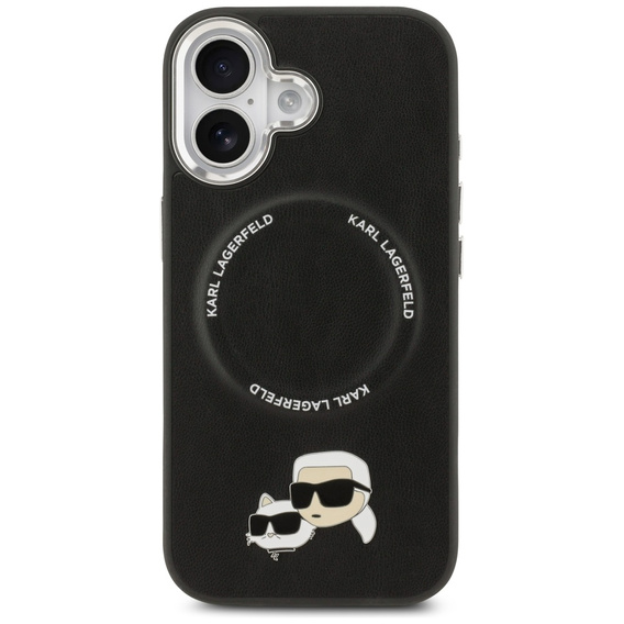 Karl Lagerfeld Karl & Choupette Heads Pins & Logo MagSafe Case pentru iPhone 17