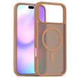 Husă Matt pentru iPhone 17 Pro Max, pentru MagSafe, maro translucid