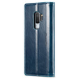 Carcasă flip CASEME pentru Samsung Galaxy S9+ Plus, Waxy Textured, albastru