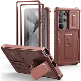 Husă blindată pentru Samsung Galaxy S25 Ultra, Dexnor Full Body (Two Frames), roșu