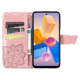 Cu clapetă pentru Infinix Hot 40i, Butterfly, roz rose gold