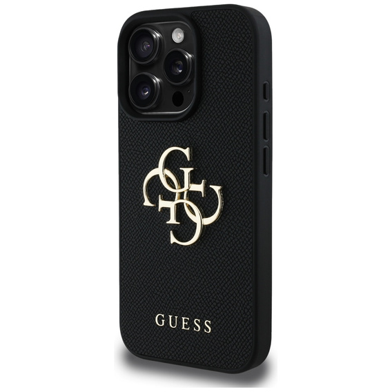 Husă GUESS Grained Big 4G și Classic Logo pentru iPhone 16 Pro