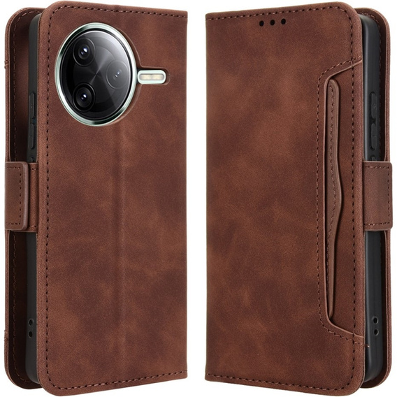 Cu clapetă pentru Xiaomi Poco F7 Pro, Card Slot, maro