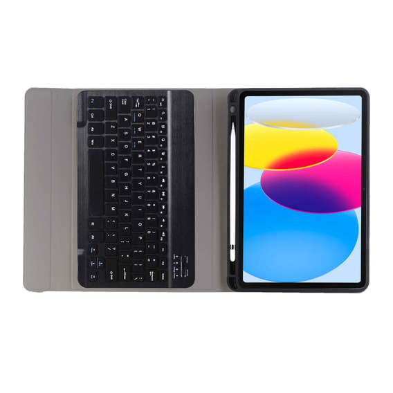 Carcasă + tastatură iPad 10.9 2022 10 Gen, Pen Slot, negru