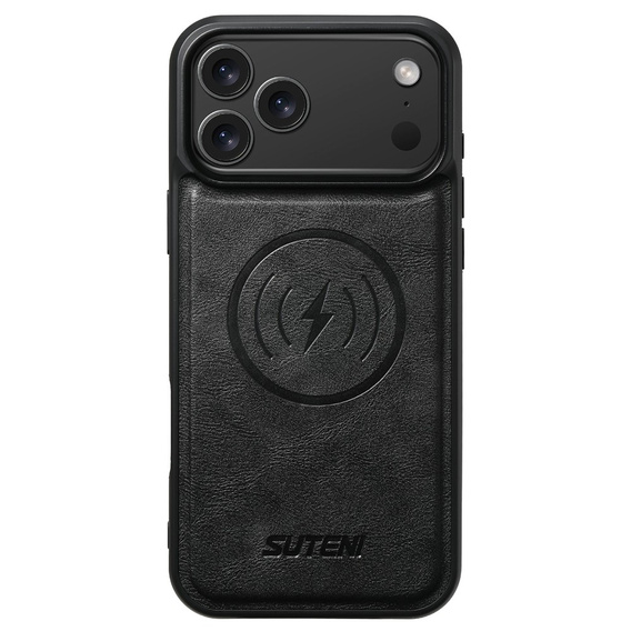 Husă flip 2 în 1 pentru iPhone 17 Pro Max, SUTENI, pentru MagSafe, negru