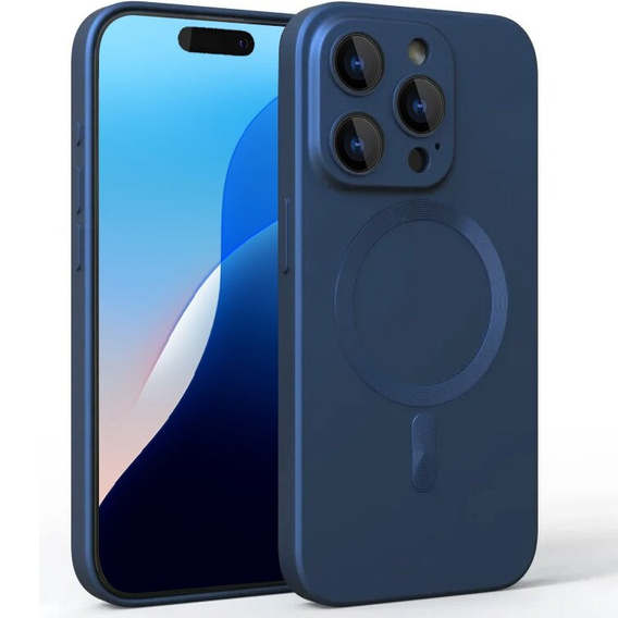Husă pentru iPhone 16 Pro, ColorMag, pentru MagSafe, albastru închis