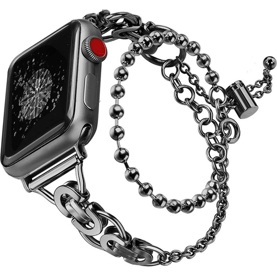 Kobieca bransoleta do Apple Watch 1/2/3/4/5/6/7/8/SE/ULTRA 42/44/45/49mm, Czarny