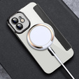 Cu clapetă pentru iPhone 12, RFID Wallet MagSafe CamShield, negru