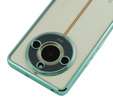Carcasa pentru Realme 11 Pro 5G / Pro+ 5G, Electroplating Frame, transparent / verde