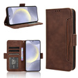 Cu clapetă pentru Samsung Galaxy S25 FE, Card Slot, maro